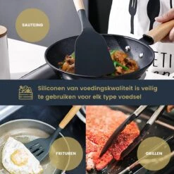 Hescom 34-delige Siliconen Keukengerei Set Met Houder - Kookgerei Set Met Ergonomisch Design - Antraciet Grijs -Kookgerei Koning Verkoop 1200x1200 2730