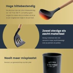 Hescom 34-delige Siliconen Keukengerei Set Met Houder - Kookgerei Set Met Ergonomisch Design - Antraciet Grijs -Kookgerei Koning Verkoop 1200x1200 2732