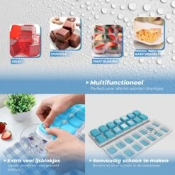 IJsblokjesvorm Siliconen Met Deksel - 3 Stuks- IJsvormpjes, Herbruikbaar - IJsblokjesmaken Zonder Morsen, BPA Vrij 14 IJsblokjesvorm Siliconen Met Deksel - 3 Stuks- IJsvormpjes, Herbruikbaar - IJsblokjesmaken Zonder Morsen, BPA Vrij -Kookgerei Koning Verkoop 1200x1200 2784