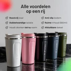 Triple J® Koffiebeker To Go - Thermosbeker - BPA & Lekvrij - 510ml - Groen -Kookgerei Koning Verkoop 1200x1200 290
