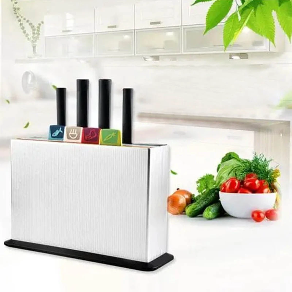 Joseph Joseph Folio Kunststof Snijplanken Set Met 4 Messen En Houder - Kunststof - Vaatwasserbestendig En Opbergkoffer En Gemakkelijk Toegankelijk Vaatwasmachinebestendig Antislip Groot Zilver 1 Joseph Joseph Folio Kunststof Snijplanken Set Met 4 Messen En Houder - Kunststof - Vaatwasserbestendig En Opbergkoffer En Gemakkelijk Toegankelijk Vaatwasmachinebestendig Antislip Groot Zilver