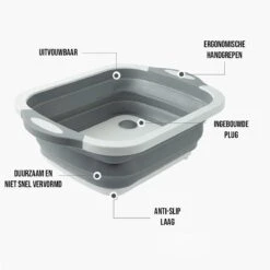 Snijplank - 3 In 1 - Wasbak - Spoelbak - Opvouwbare Afwasteil - Afwasbak - Opbergbak -Kookgerei Koning Verkoop 1200x1200 2943
