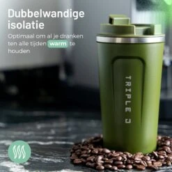 Triple J® Koffiebeker To Go - Thermosbeker - BPA & Lekvrij - 510ml - Groen -Kookgerei Koning Verkoop 1200x1200 295
