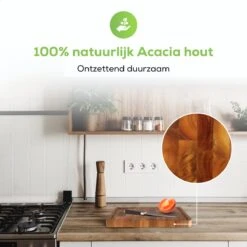 101Products Acacia Houten Snijplank Met Handvatten - Extra Groot - 45x30x(H)3.5cm - Professioneel Hakblok - Serveerplank - Borrelplank - Tapasplank -Kookgerei Koning Verkoop 1200x1200 2983