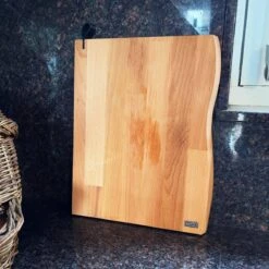 Industrial Living Snijplank Hout - Hakblok Met Lederen Lus Houder- Massief Beukenhout- Groot Formaat-3CM Dik -Kookgerei Koning Verkoop 1200x1200 3017