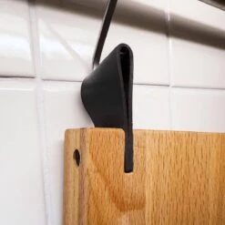 Industrial Living Snijplank Hout - Hakblok Met Lederen Lus Houder- Massief Beukenhout- Groot Formaat-3CM Dik -Kookgerei Koning Verkoop 1200x1200 3020