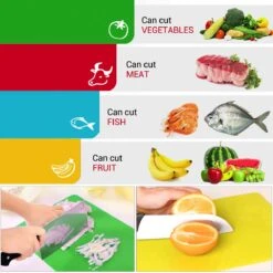 Olivivi - Snijplank Kunststof - Snijplankenset - Snijplanken - Cutting Board - Flexibel - Set 4 Stuks -Kookgerei Koning Verkoop 1200x1200 3045