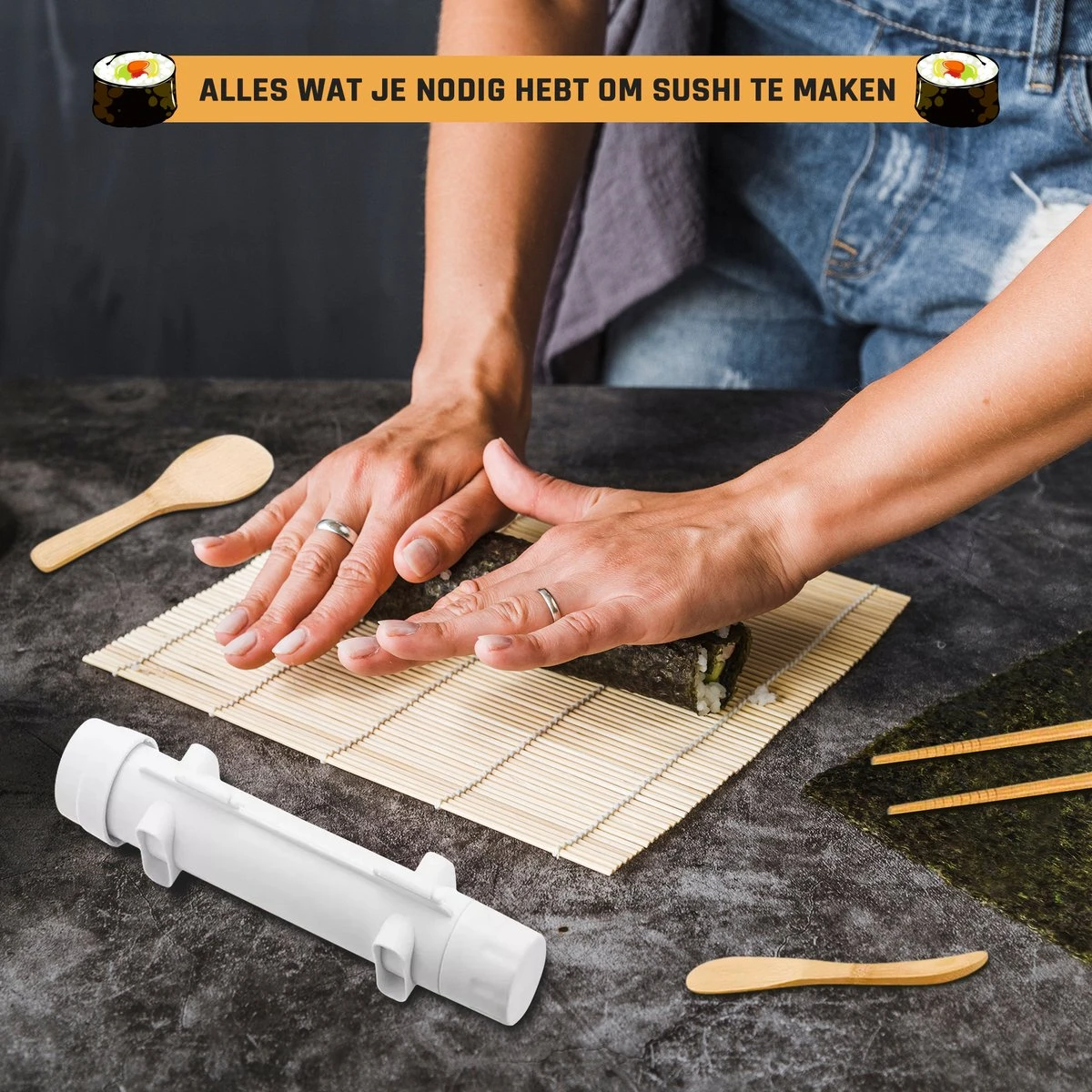 First Rate 16-Delige Sushi Set – XXL Sushi Set Met Bazooka – Snel En Makkelijk Sushi Maken – Sushi Maker – Sushi Kit – Sushi Set – Sushi Maker Set – Sushi Maker Bazooka – Sushi Roller – Sushi Rol Maker – XXL Sushi Set – Inclusief E-Book – Duurzaam 6 First Rate 16-Delige Sushi Set – XXL Sushi Set Met Bazooka – Snel En Makkelijk Sushi Maken – Sushi Maker – Sushi Kit – Sushi Set – Sushi Maker Set – Sushi Maker Bazooka – Sushi Roller – Sushi Rol Maker – XXL Sushi Set – Inclusief E-Book – Duurzaam - Afbeelding 6