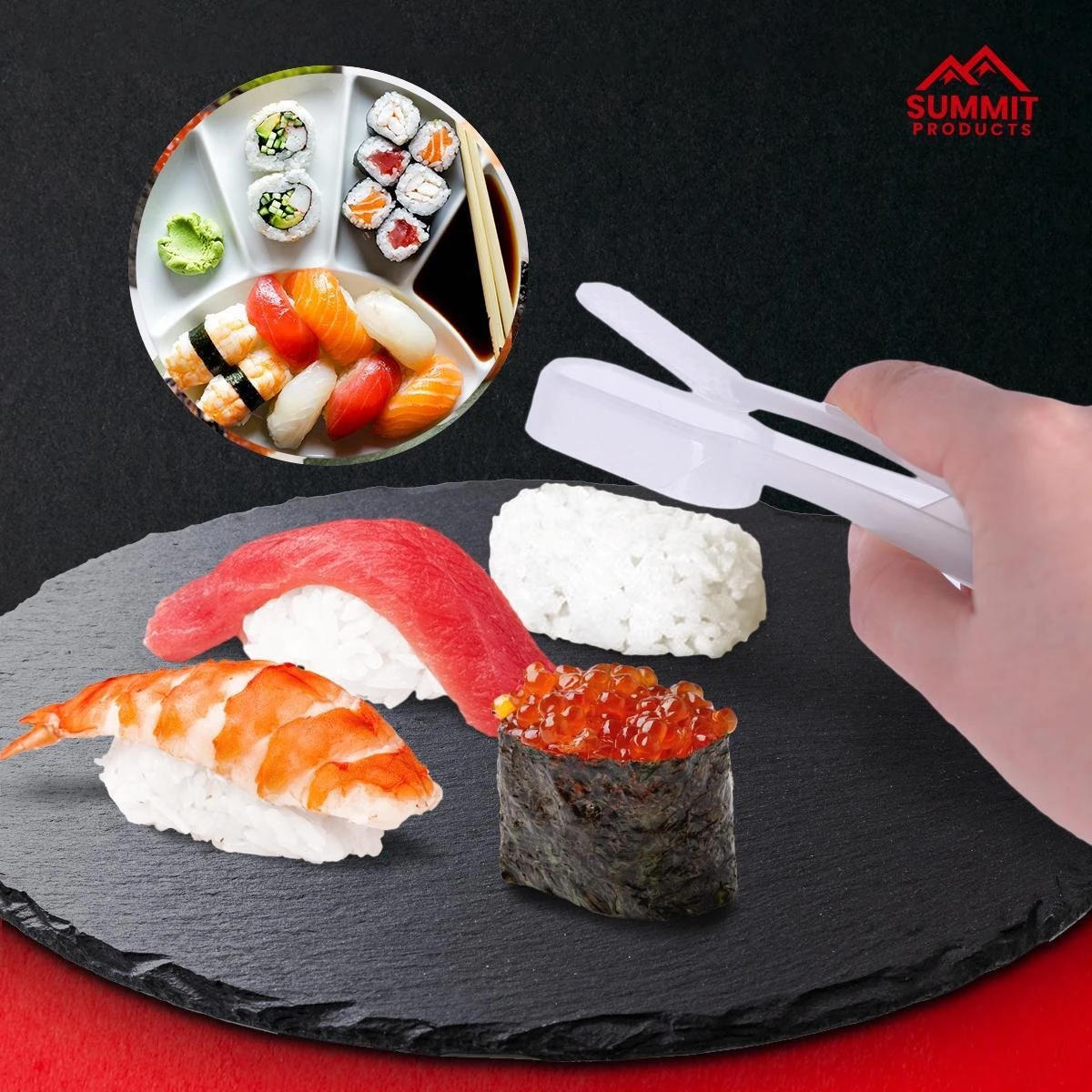 Summit Products Sushi Bazooka Kit- Sushi Maker Set- Sushi Kit- All In One Sushi Set- Inclusief Online Bereidingsgids- Zwart 3 Summit Products Sushi Bazooka Kit- Sushi Maker Set- Sushi Kit- All In One Sushi Set- Inclusief Online Bereidingsgids- Zwart - Afbeelding 3