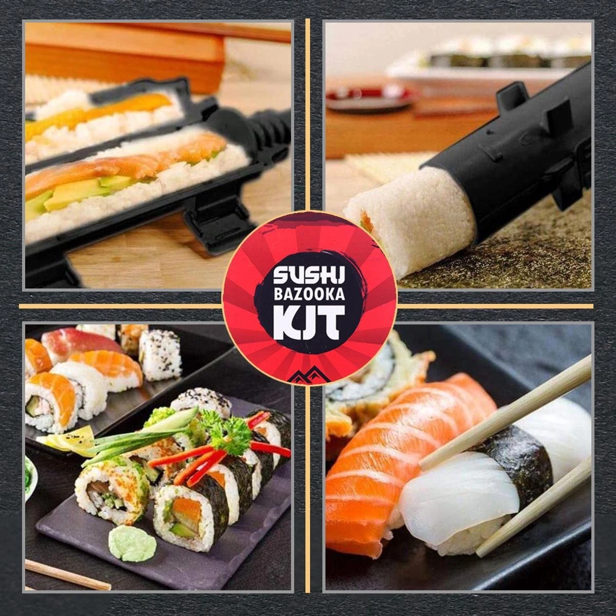 Summit Products Sushi Bazooka Kit- Sushi Maker Set- Sushi Kit- All In One Sushi Set- Inclusief Online Bereidingsgids- Zwart 5 Summit Products Sushi Bazooka Kit- Sushi Maker Set- Sushi Kit- All In One Sushi Set- Inclusief Online Bereidingsgids- Zwart - Afbeelding 5