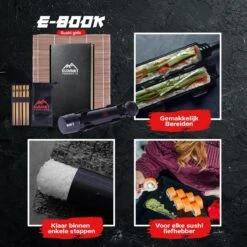 Summit Products Sushi Bazooka Kit- Sushi Maker Set- Sushi Kit- All In One Sushi Set- Inclusief Online Bereidingsgids- Zwart 21 Summit Products Sushi Bazooka Kit- Sushi Maker Set- Sushi Kit- All In One Sushi Set- Inclusief Online Bereidingsgids- Zwart -Kookgerei Koning Verkoop 1200x1200 3083