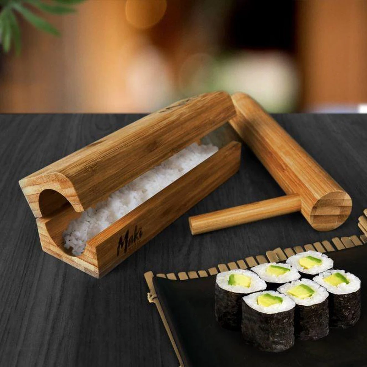 MikaMax Sushi Maker - Sushi Set - Sushi Bazooka - Sushi Machine - Bamboe 5 MikaMax Sushi Maker - Sushi Set - Sushi Bazooka - Sushi Machine - Bamboe - Afbeelding 5