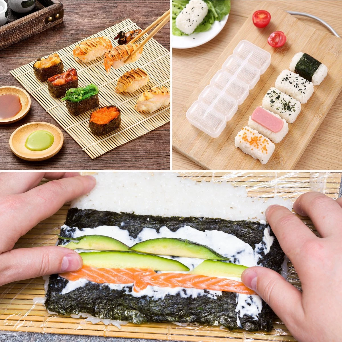 Deleca 24-delige Sushi Maker Kit - Traditionele Set Zonder Bazooka - Incl. Bamboe Stokjes En Accessoires - XL 2 Deleca 24-delige Sushi Maker Kit - Traditionele Set Zonder Bazooka - Incl. Bamboe Stokjes En Accessoires - XL - Afbeelding 2