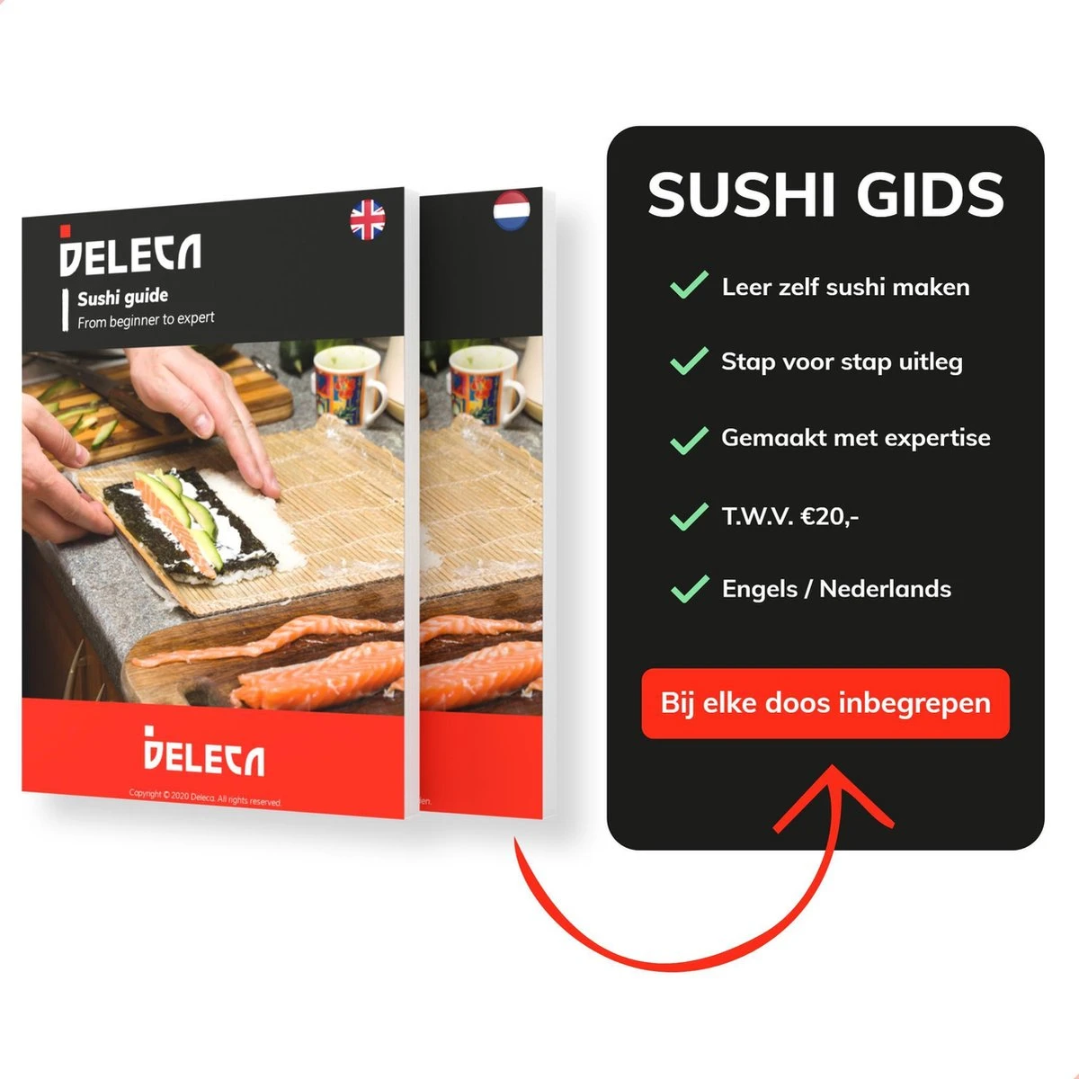 Deleca 24-delige Sushi Maker Kit - Traditionele Set Zonder Bazooka - Incl. Bamboe Stokjes En Accessoires - XL 8 Deleca 24-delige Sushi Maker Kit - Traditionele Set Zonder Bazooka - Incl. Bamboe Stokjes En Accessoires - XL - Afbeelding 8