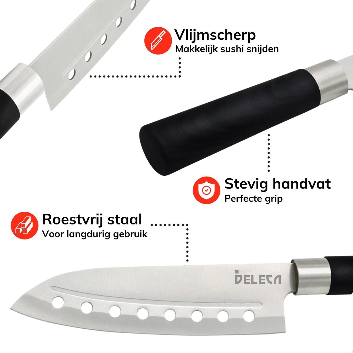 Deleca 24-delige Sushi Maker Kit - Traditionele Set Zonder Bazooka - Incl. Bamboe Stokjes En Accessoires - XL 9 Deleca 24-delige Sushi Maker Kit - Traditionele Set Zonder Bazooka - Incl. Bamboe Stokjes En Accessoires - XL - Afbeelding 9