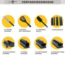 Merkloos Sushi Set 11 Delig - Sushi Maker - Sushi Set - Sushi Kit - Verschillende Vormen - Sushi Maken - -Kookgerei Koning Verkoop 1200x1200 3134