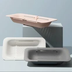 Verstelbare Keuken Vergiet/zeef | 36 Tot 50 Cm Uitschuifbaar | Vergiet Voor Gootsteen | Zeef Keuken | Keukengerei | Kunststof | Grijs -Kookgerei Koning Verkoop 1200x1200 3192