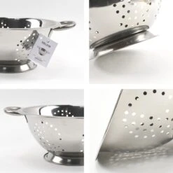 Veluw Vergiet Op Voet - 2 Grepen - Ø24 X (H)11cm - Vergiet RVS - Keukengerei - Zeven -Kookgerei Koning Verkoop 1200x1200 3259