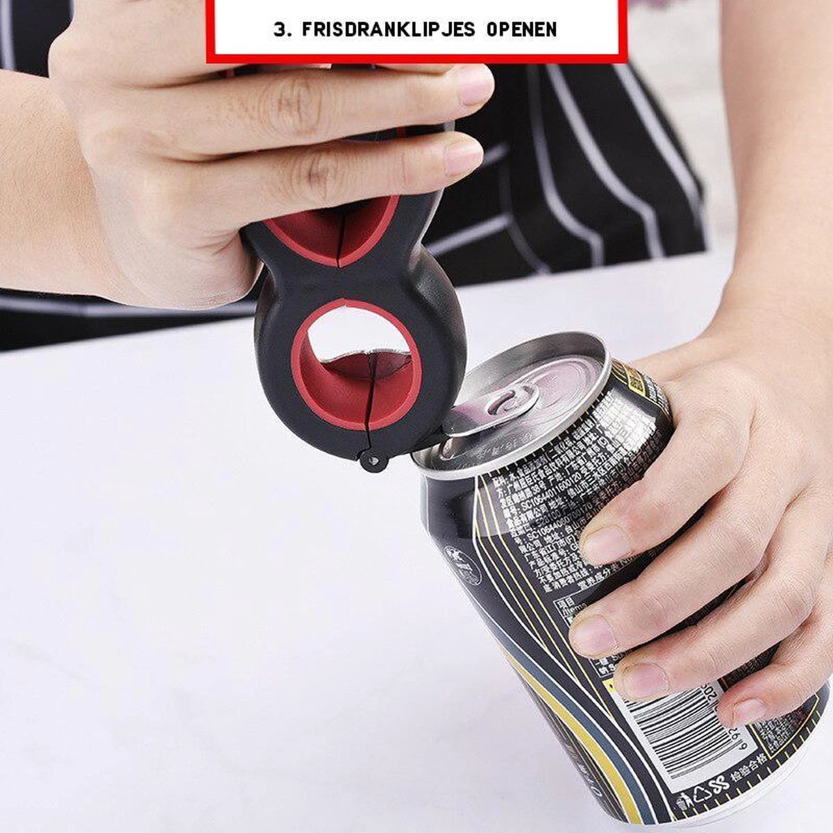 Merkloos Multifunctionele Opener | 6-in-1 Keuken Hulp | Ouderen Opener | Fles Opener | Bier Opener | Pot Opener | Zak Opener | Veiligheidszegels Verwijderen | Doppen Losdraaien | Allesopener 4 Merkloos Multifunctionele Opener | 6-in-1 Keuken Hulp | Ouderen Opener | Fles Opener | Bier Opener | Pot Opener | Zak Opener | Veiligheidszegels Verwijderen | Doppen Losdraaien | Allesopener - Afbeelding 4