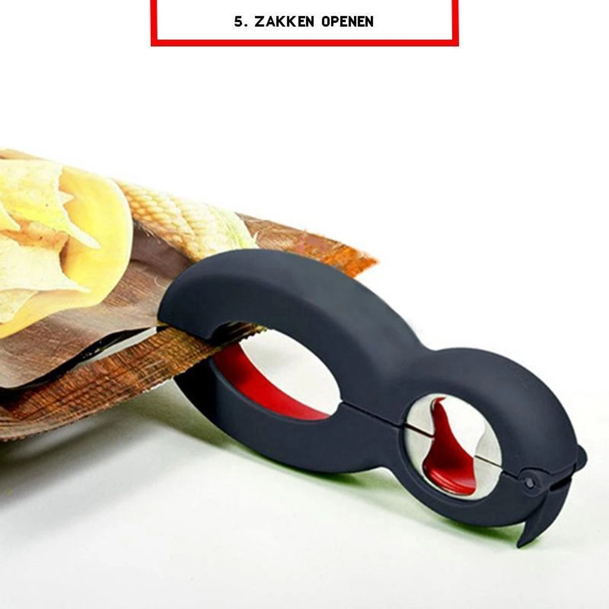 Merkloos Multifunctionele Opener | 6-in-1 Keuken Hulp | Ouderen Opener | Fles Opener | Bier Opener | Pot Opener | Zak Opener | Veiligheidszegels Verwijderen | Doppen Losdraaien | Allesopener 8 Merkloos Multifunctionele Opener | 6-in-1 Keuken Hulp | Ouderen Opener | Fles Opener | Bier Opener | Pot Opener | Zak Opener | Veiligheidszegels Verwijderen | Doppen Losdraaien | Allesopener - Afbeelding 8