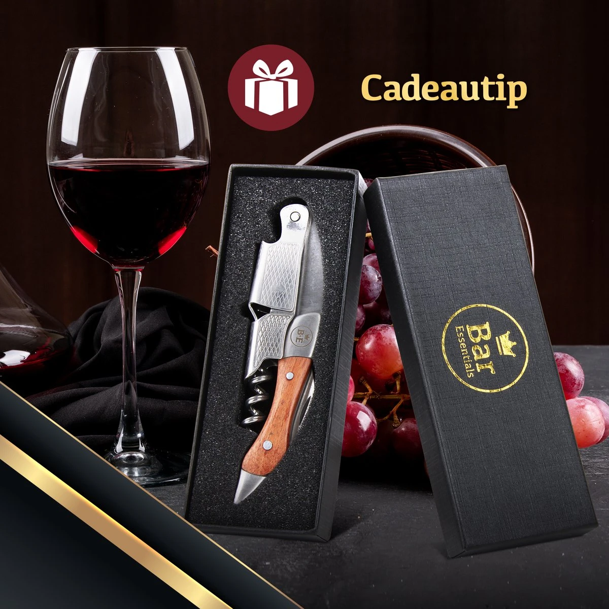 Bar Essentials Heavy Duty Kelnersmes - Wijn Opener - Kurkentrekker Wijn - Sommeliersmes - Tweetraps Hefboom - Hout 8 Bar Essentials Heavy Duty Kelnersmes - Wijn Opener - Kurkentrekker Wijn - Sommeliersmes - Tweetraps Hefboom - Hout - Afbeelding 8