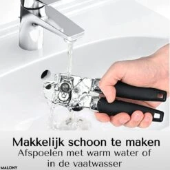 Malony RVS Blikopener - Flesopener - Bieropener - Opener - Stevig Handvat - Vaatwasser Bestendig - Zwart -Kookgerei Koning Verkoop 1200x1200 3335