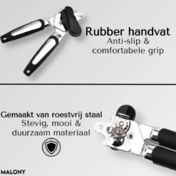 Malony RVS Blikopener - Flesopener - Bieropener - Opener - Stevig Handvat - Vaatwasser Bestendig - Zwart -Kookgerei Koning Verkoop 1200x1200 3337