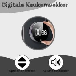 Proudproducts Kookwekker – Keukenwekker – Digitale Kookwekker – Magnetisch – LED-display – Smart Timer – Optellen/Aftellen – Zwart -Kookgerei Koning Verkoop 1200x1200 3429
