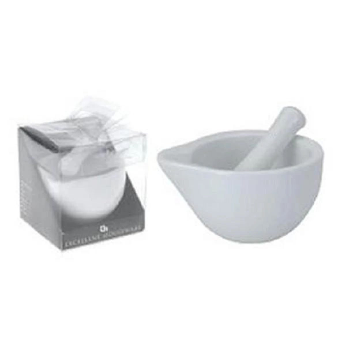 Excellent Houseware Vijzel En Mortel Porselein Ca.11x10cm 4 Excellent Houseware Vijzel En Mortel Porselein Ca.11x10cm - Afbeelding 4