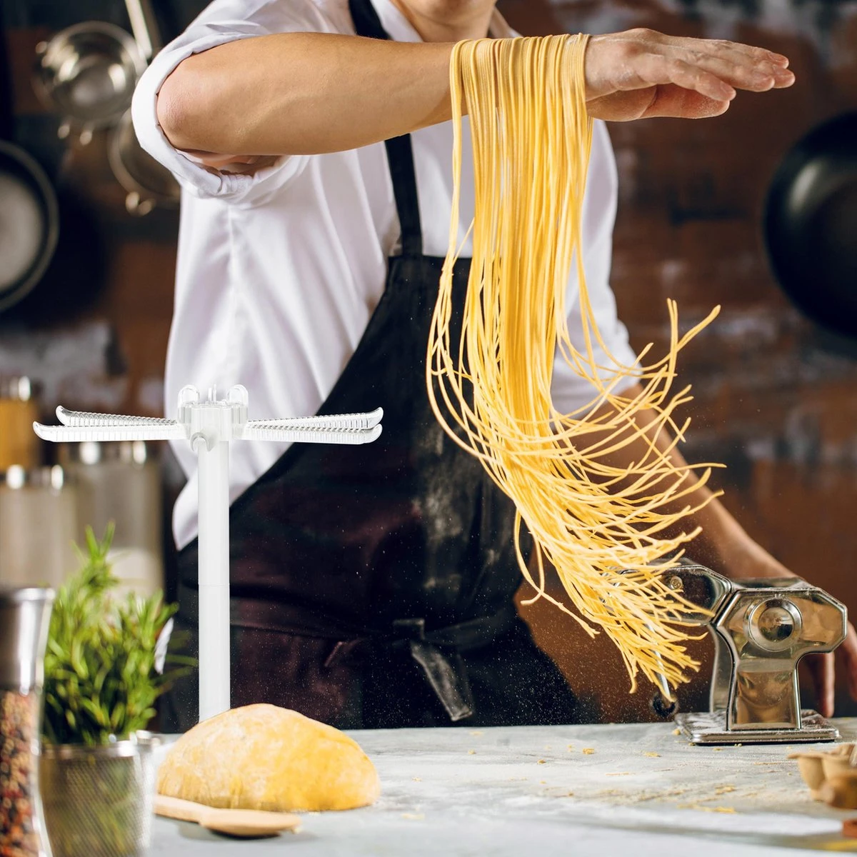 Relaxdays - Pasta Droogrek - Kunststof - Opvouwbaar - Pastadroger - Pasta Drogen 8 Relaxdays - Pasta Droogrek - Kunststof - Opvouwbaar - Pastadroger - Pasta Drogen - Afbeelding 8