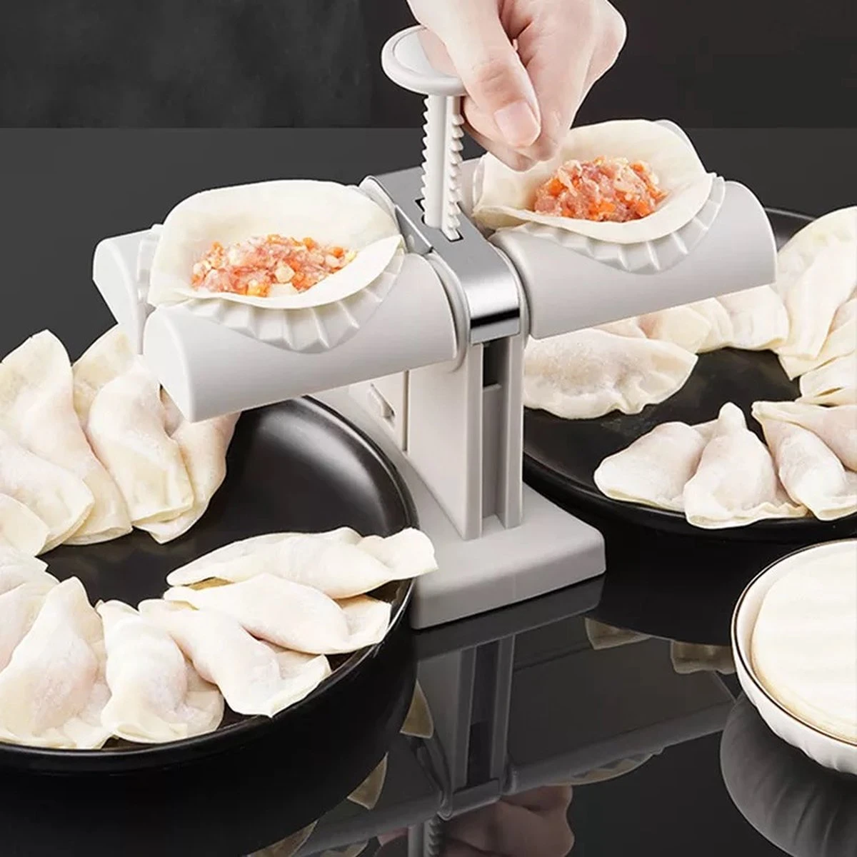 Merkloos Dumpling Maker- Ravioli Maker - Pastei Makerset-Set Voor 2 Dumplings - Maak Eenvoudig Zelf Je Dumplings. 6 Merkloos Dumpling Maker- Ravioli Maker - Pastei Makerset-Set Voor 2 Dumplings - Maak Eenvoudig Zelf Je Dumplings. - Afbeelding 6
