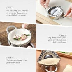 RX Goods 2 Stuks Stalen Deegvormer Mal Voor Ravioli, Pastei, Dumpling, Empanada – Maker Keukengerei 7 RX Goods 2 Stuks Stalen Deegvormer Mal Voor Ravioli, Pastei, Dumpling, Empanada – Maker Keukengerei -Kookgerei Koning Verkoop 1200x1200 3549