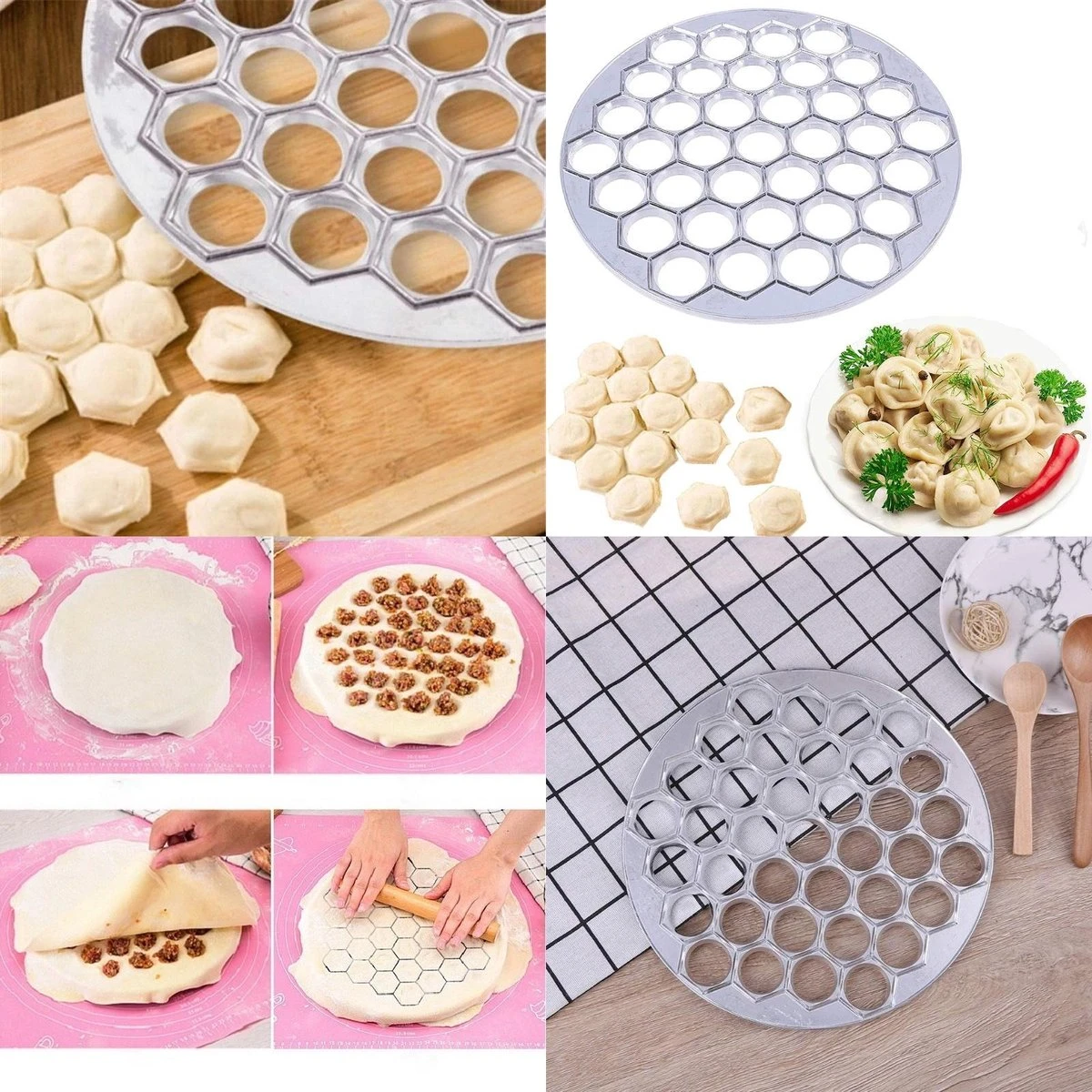 Dumpling Maker And Ravioli Maker 37 Pelmeni Maker | Dumplings Machine - Deegvormer | Knoedel | Knoedelmaker | Dumplingmaker | Deegpers | Deegvorm | форма для пельменей | пельменница 3 Dumpling Maker And Ravioli Maker 37 Pelmeni Maker | Dumplings Machine - Deegvormer | Knoedel | Knoedelmaker | Dumplingmaker | Deegpers | Deegvorm | форма для пельменей | пельменница - Afbeelding 3