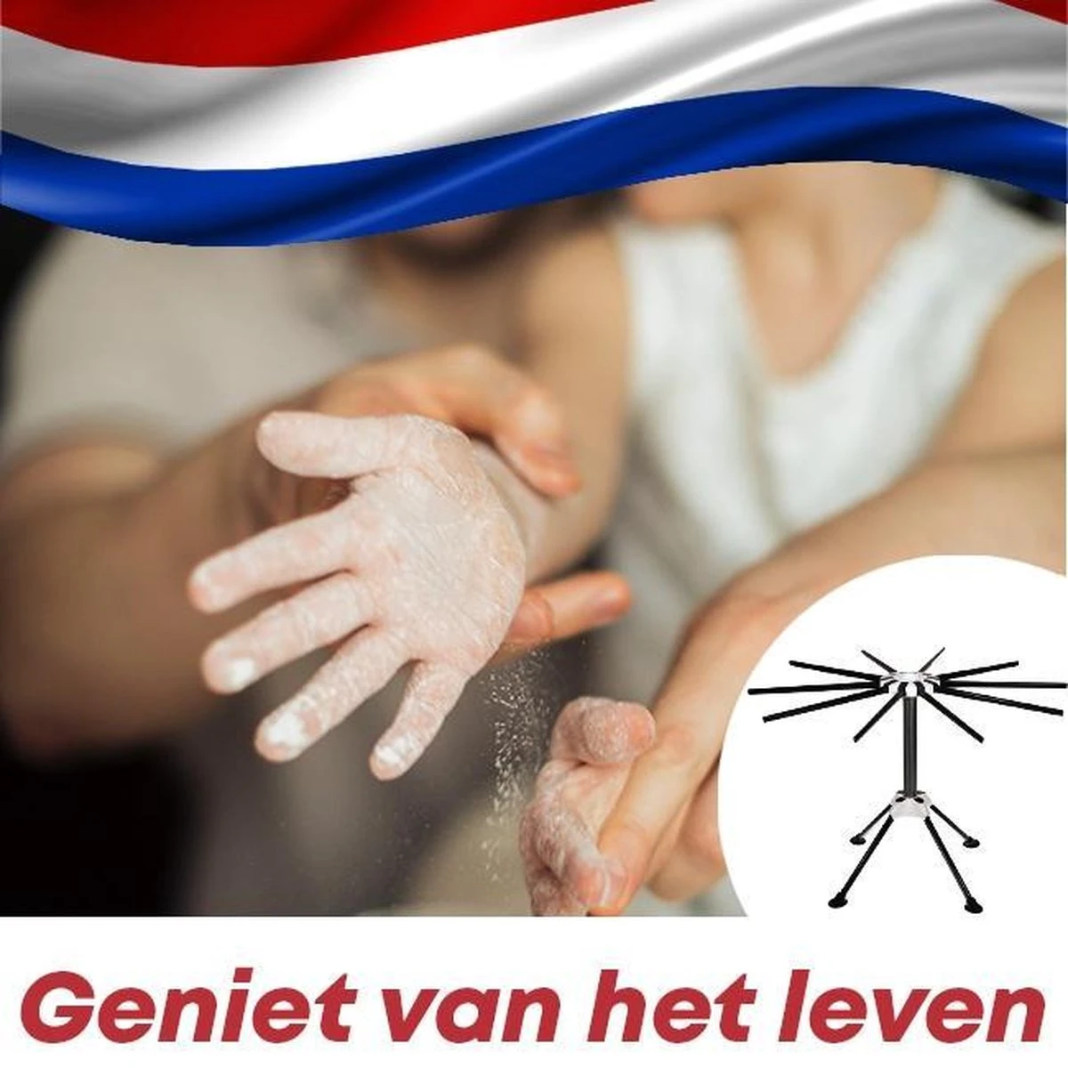 YUGN Pasta Droogrek RVS En Pastarek Inklapbaar - Pasta Droger Voor Oa Spaghetti En Is Vaatwasserbestendig - Met Gratis E-Book - Ruim 10 Armen Van 19 Cm En Hoogte Van 32cm - Cadeau Tip 6 YUGN Pasta Droogrek RVS En Pastarek Inklapbaar - Pasta Droger Voor Oa Spaghetti En Is Vaatwasserbestendig - Met Gratis E-Book - Ruim 10 Armen Van 19 Cm En Hoogte Van 32cm - Cadeau Tip - Afbeelding 6