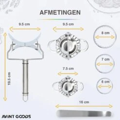 AVINTGOODS Dumpling Maker - 7-delig Pastei Vorm - Deegsnijder -Kookgerei Koning Verkoop 1200x1200 3579