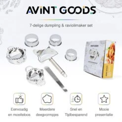 AVINTGOODS Dumpling Maker - 7-delig Pastei Vorm - Deegsnijder -Kookgerei Koning Verkoop 1200x1200 3582