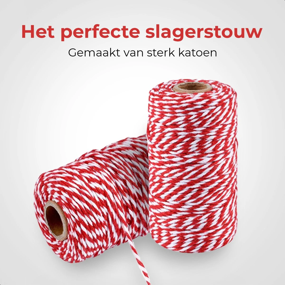 GrillX Slagerstouw 100 Meter - Keukentouw 2mm - Extra Sterk Rolladetouw - Bindtouw - BBQ Accesoires 2 GrillX Slagerstouw 100 Meter - Keukentouw 2mm - Extra Sterk Rolladetouw - Bindtouw - BBQ Accesoires - Afbeelding 2