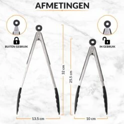 Merkloos Vleestang Voor In De Keuken Keukentang Serveertang BBQ Tang Accesoires Barbecuetang – Roestvrij Staal En Siliconen – Set Van 2 15 Merkloos Vleestang Voor In De Keuken Keukentang Serveertang BBQ Tang Accesoires Barbecuetang – Roestvrij Staal En Siliconen – Set Van 2 -Kookgerei Koning Verkoop 1200x1200 3625
