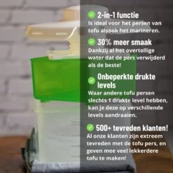 BGANG Tofu Pers/Tofu Press + Marineer Box Incl. Recepten E-boek En Tofu Start Cursus - 2-in-1 Functie - Vegan - Vegetarisch -Kookgerei Koning Verkoop 1200x1200 3668