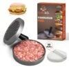 Gastro & Co Hamburgerpers - Inclusief 50 Waxpapiertje - Roestvrij Stalen Hamburger Pers Met Non-stick Zinken Coating Antiaanbaklaag - 11,7 Cm Diameter