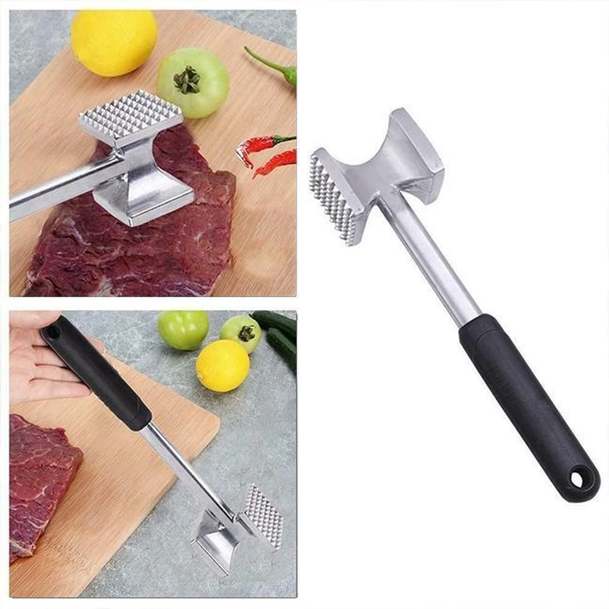 YUGN Vleeshamer Vleesvermalser - Ideaal Om Vlees Mals Te Krijgen - Meat Tenderizer Vleespletter - Barbecue Tip - Barbeque BBQ Accesoires - Cadeau Tip 5 YUGN Vleeshamer Vleesvermalser - Ideaal Om Vlees Mals Te Krijgen - Meat Tenderizer Vleespletter - Barbecue Tip - Barbeque BBQ Accesoires - Cadeau Tip - Afbeelding 5