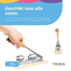 YUNICS® Notenkraker Staand – Walnotenkraker – Walnoten - Noten Kraker – Walnootkraker - RVS/Hout -Kookgerei Koning Verkoop 1200x1200 3724