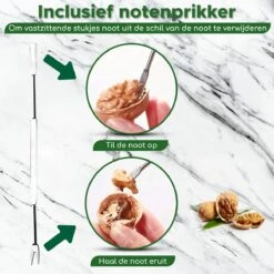 Bikolo - Notenkraker - Walnotenkraker - Walnoot Kraker - Notenprikker + E-Book Kookboek -Kookgerei Koning Verkoop 1200x1200 3737