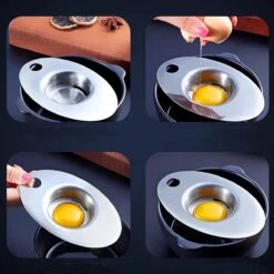 Merkloos Professionele Ei-scheider - Ei Scheiden - Ei Splitser Splitsen - Eiwit - Eigesel - 304 RVS - Zilver - Eierscheider -Kookgerei Koning Verkoop 1200x1200 3797