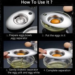 Merkloos Professionele Ei-scheider - Ei Scheiden - Ei Splitser Splitsen - Eiwit - Eigesel - 304 RVS - Zilver - Eierscheider -Kookgerei Koning Verkoop 1200x1200 3799