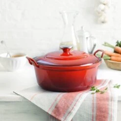 Le Creuset Braadpan Faitout Tradition Kersenrood - ø 24 Cm / 3 Liter -Kookgerei Koning Verkoop 1200x1200 3829