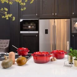 Sola Braadpan Gietijzer - Ø 20 Cm - Oranje/Rood - Gietijzer - Extra Zware Bodem -Kookgerei Koning Verkoop 1200x1200 3857