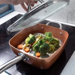 Nuovva Koperen Frituurpan, Met Diepe Zijkanten & Deksel -Kookgerei Koning Verkoop 1200x1200 3915