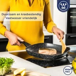 Westinghouse Grillpan - Ø 28 Cm - Zwart Marmer - Geschikt Voor Alle Warmtebronnen Inclusief Inductie - Steakpan Met Antiaanbaklaag- Aluminium 12 Westinghouse Grillpan - Ø 28 Cm - Zwart Marmer - Geschikt Voor Alle Warmtebronnen Inclusief Inductie - Steakpan Met Antiaanbaklaag- Aluminium -Kookgerei Koning Verkoop 1200x1200 3935