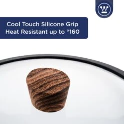 Westinghouse Hapjespan Inductie - Ø 28 Cm - Zwart Marmer Wood - Speciale Editie - Met Deksel - Geschikt Voor Alle Warmtebronnen -Kookgerei Koning Verkoop 1200x1200 3999